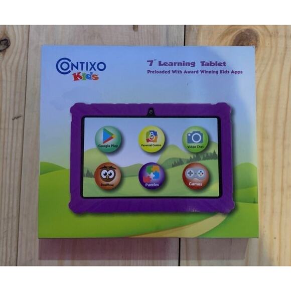 Contixo kids learning tablet 1gb ram 16gb memory, android V8-2 purple - Picture 1 of 6